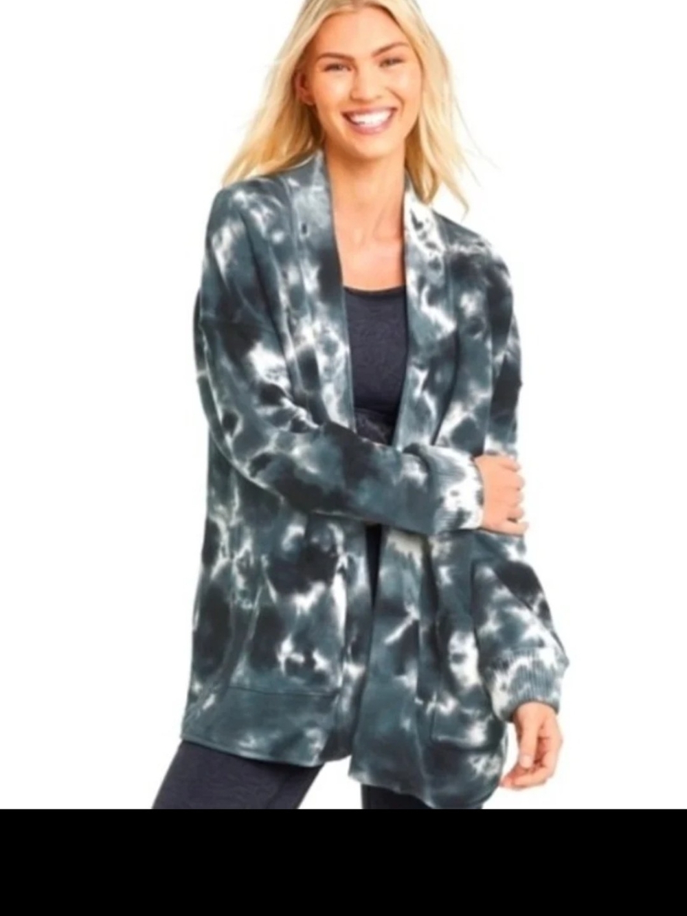 Joy Lab Women's Tie-Dye Open Front Long Sleeve Cardigan oversized XS